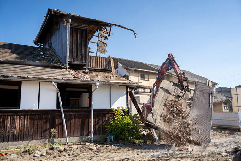 福岡県みやま市：木造戸建て住宅の解体工事